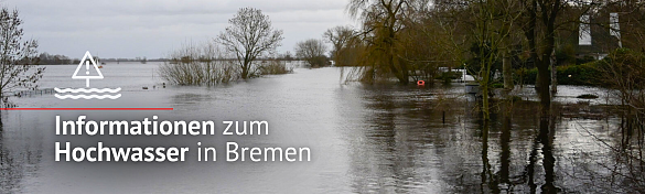 Foto und Informationen zum Hochwasser in Bremen