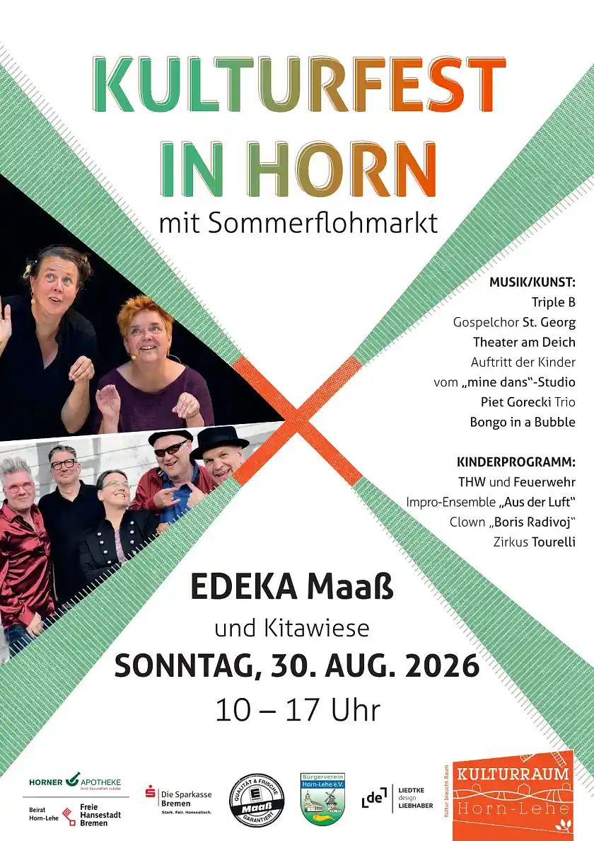 Kulturfest in Horn-Lehe am 30.08.2026 auf dem Edeka-Parkplatz in der Horner Heerstraße