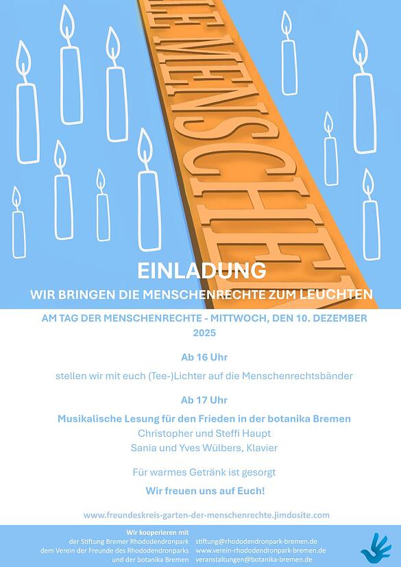 Einladung zur Lichteraktion 2025 in der botanika ab 16 Uhr