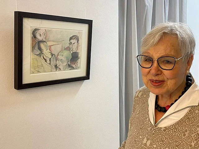 Helga Kersting-Rahmann stellt seit Anfang Dezember 2025 ihre Bilder in der Diele des Ortsamtes Horn-Lehe aus