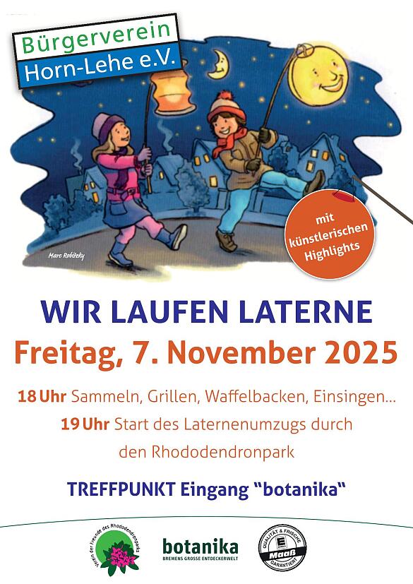 Laternelaufen am 07.11.2025 im Rhododendronpark