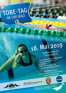 Plakat Tobetag im Unibad am 18. Mai 2019