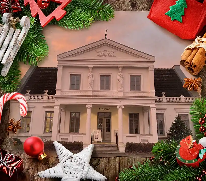 Bild des Ortsamtes Horn-Lehe in weihnachtlichem Gewand