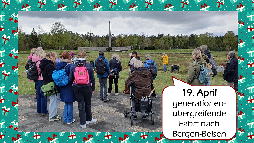 generationen&uuml;bergreifende Fahrt zur Gedenkst&auml;tte Bergen-Belsen