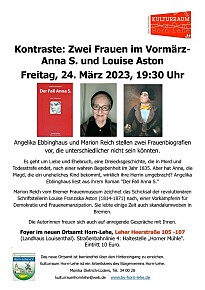 Veranstaltung Kulturraum am 24.03.2023 im Ortsamt Horn-Lehe