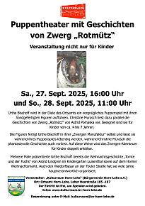 Puppentheater im Ortsamt Horn-Lehe am 27. und 28.09.2025